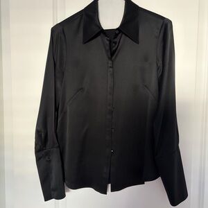 Banana Republic Black Silk Blouse XS